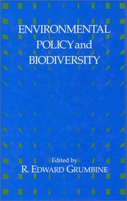 Cover of: Environmental policy and biodiversity