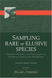 Cover of: Sampling Rare or Elusive Species: Concepts, Designs, and Techniques for Estimating Population Parameters