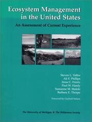 Cover of: Ecosystem Management in the United States: An Assessment Of Current Experience