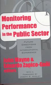 Monitoring performance in the public sector