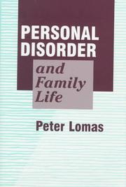 Cover of: Personal disorder and family life