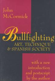 Cover of: Bullfighting by McCormick, John