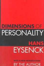 Cover of: Dimensions of personality