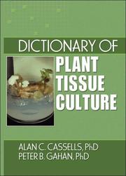 Cover of: Dictionary of plant tissue culture