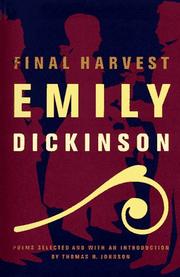 Cover of: Final harvest: Emily Dickinson's poems