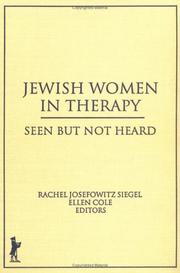 Cover of: Jewish Women in Therapy by Rachel Josefowitz Siegel