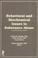 Cover of: Behavioral and Biochemical Issues in Substance Abuse (Advances in Alcohol and Substance Abuse Ser) (Advances in Alcohol and Substance Abuse Ser)