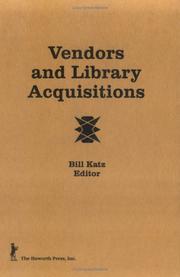 Cover of: Vendors and library acquisitions