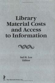 Cover of: Library material costs and access to information | 
