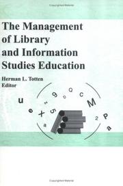 Cover of: The Management of library and information studies education | 