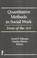 Cover of: Quantitative Methods in Social Work