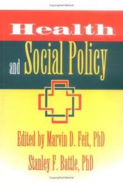 Cover of: Health and social policy