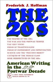 Cover of: The 20's (Free Press Paperback 91478) by Frederick J. Hoffman