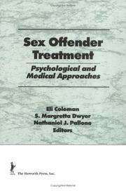 Cover of: Sex Offender Treatment by Eli Coleman, S. Margretta Dwyer, Nathaniel J. Pallone, S. Margretta Dwyer, Eli Coleman