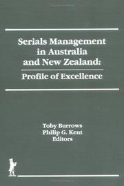 Cover of: Serials management in Australia and New Zealand: profile of excellence