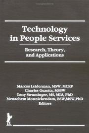 Cover of: Technology in people services: research, theory, and applications