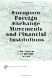 Cover of: European foreign exchange movements and financial institutions | 