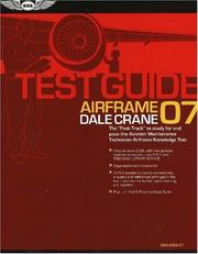 Cover of Airframe Test Guide 2007 by united states federal aviation administration,dale crane
