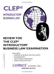 Review fo the CLEP Introductory Business Law Examination by Thomas Orr
