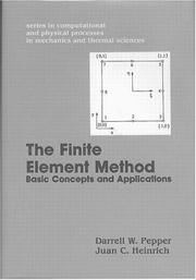 Cover of: The finite element method: basic concepts and applications