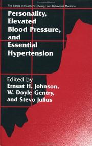Cover of: Personality, elevated blood pressure, and essential hypertension