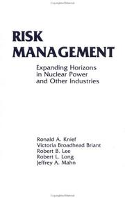 Cover of: Risk management: expanding horizons in nuclear power and other industries