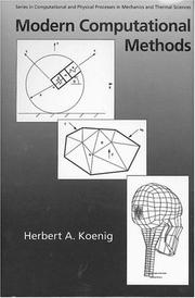 Cover of: Modern computational methods