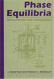 Cover of: Phase equilibria: measurement and computation