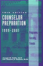 Cover of: Counselor Preparation 1999-2001: Programs, Faculty, Trends (Counselor Preparation)