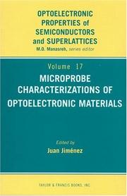 Cover of: Microprobe Characterization of Optoelectronic Materials (Optoelectronic Properties of Semiconductors and Superlattices)