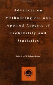Cover of: Advances on Methodological and Applied Aspects of Probability and Statistics