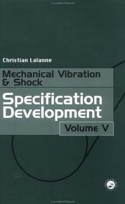 Cover of: Specification Development (Mechanical Vibration and Shock)