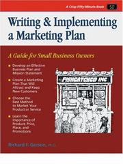 Cover of: Crisp: Writing & Implementing a Marketing Plan: A Guide for Small Business Owners (Crisp Fifty-Minute Series)