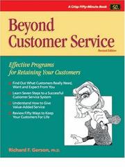 Cover of: Beyond customer service, revised