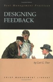 Cover of: Designing Feedback by Carl G. Thor