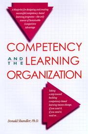 Cover of: Competency and the learning organization