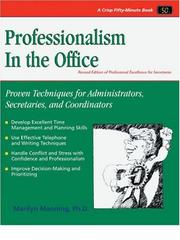 Cover of: Crisp: Professionalism in the Office: Proven Techniques for Administrators, Secretaries, and Coordinators (Crisp 50-Minute Book)
