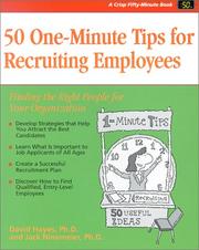 Cover of: Crisp: 50 One-Minute Tips for Recruiting Employees: Finding the Right People for Your Organization (Crisp 50-Minute Book)