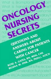 Cover of: Oncology nursing secrets
