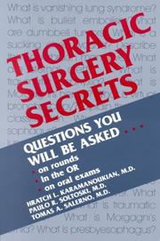 Cover of: Thoracic Surgery Secrets