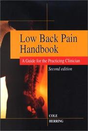 Cover of: Low Back Pain Handbook