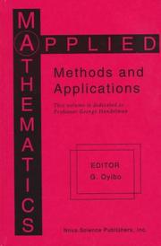 Cover of: Applied mathematics by editor, G. Oyibo.