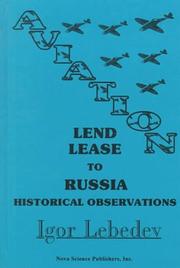 Cover of: Aviation lend-lease to Russia: historical observations