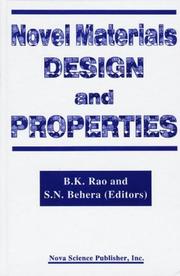 Cover of: Novel materials design and properties