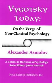 Cover of: Vygotsky today: on the verge of non-classical psychology