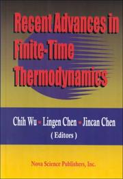 Cover of: Recent advances in finite-time thermodynamics