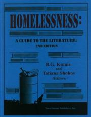 Cover of: Homelessness: A Guide To The Literature. 2nd Edition