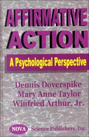 Cover of: Affirmative action by Dennis Doverspike