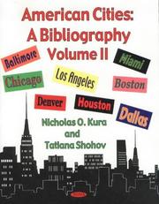 Cover of: American cities: a bibliography