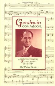 Cover of: A Gershwin companion by Walter Rimler